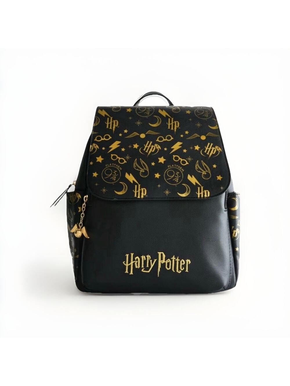 Primark x Harry Potter Black and Gold Backpack Zipper Bag | New With Tags